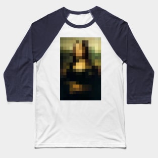 The pixelated MonaLisa Baseball T-Shirt